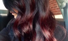 Dark Red on Black Hair