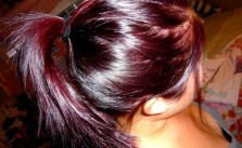 Burgundy Dyed Hair