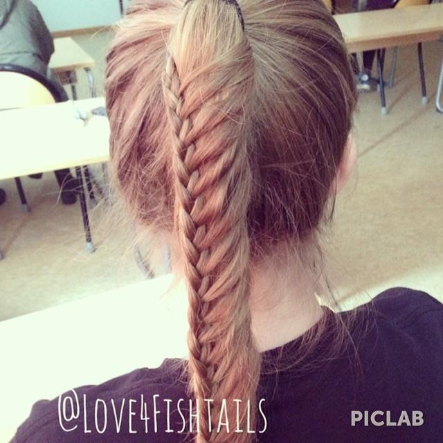 Lace braided ponytail