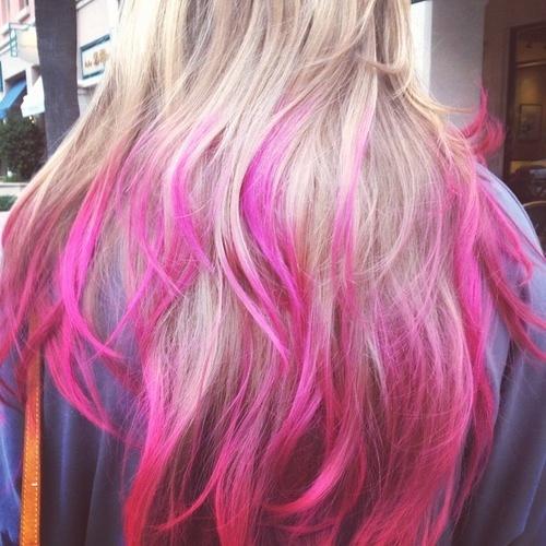 Pink ombre hair
