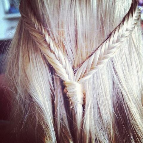 Pretty little fishtail braids