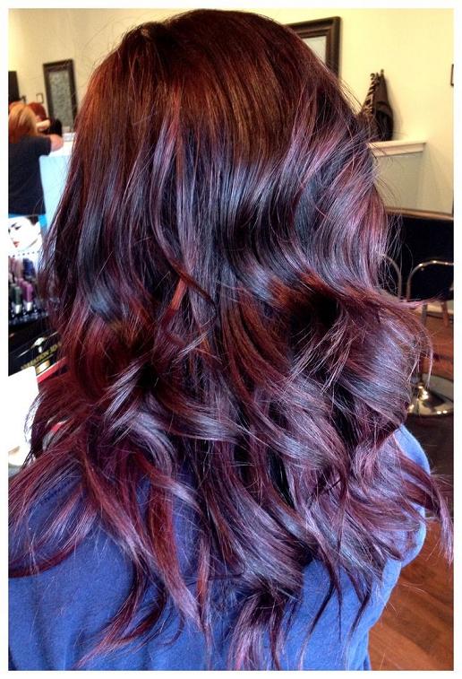 Red violet hair