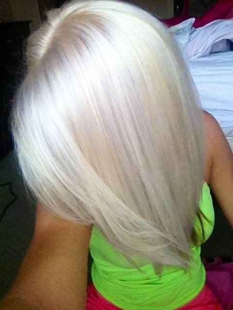 White blonde hair!