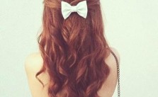 Brown Curls & Bow