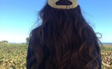 Wavy Brown Hair & Hat