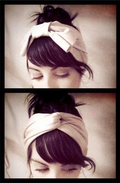 clever way to tie a scarf in your hair