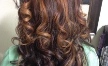 Brown Curls with Lowlights