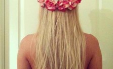 Blonde Hair Flower Crown