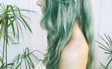 Green Hair Starfish Clip